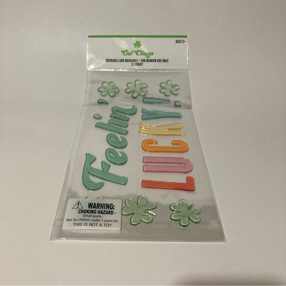 Bundle of 6 Window Gel Cling Decor for St Patty’s Day - Picture 4 of 9